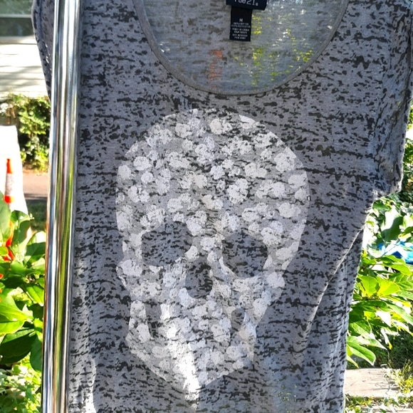 Rue21 Tops - Y2k early 2000's sheer Skull summery top